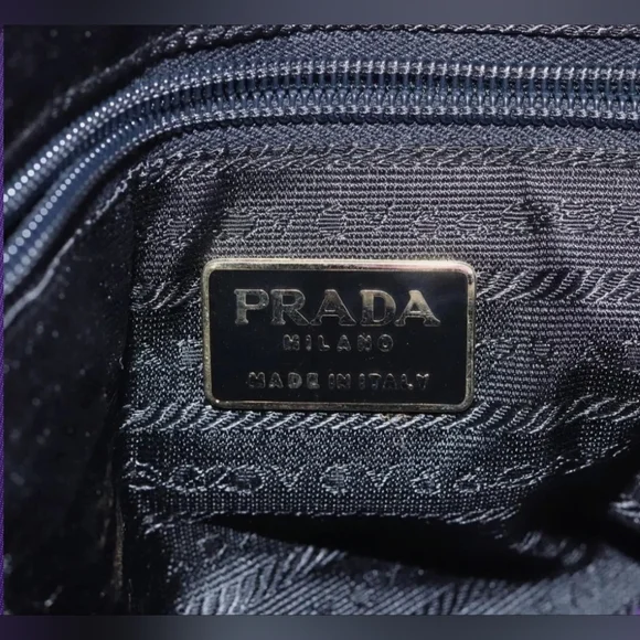 RARE PRADA Purple & Gold Nylon Vintage Handbag / Purse  (EUC) - Picture 12 of 16